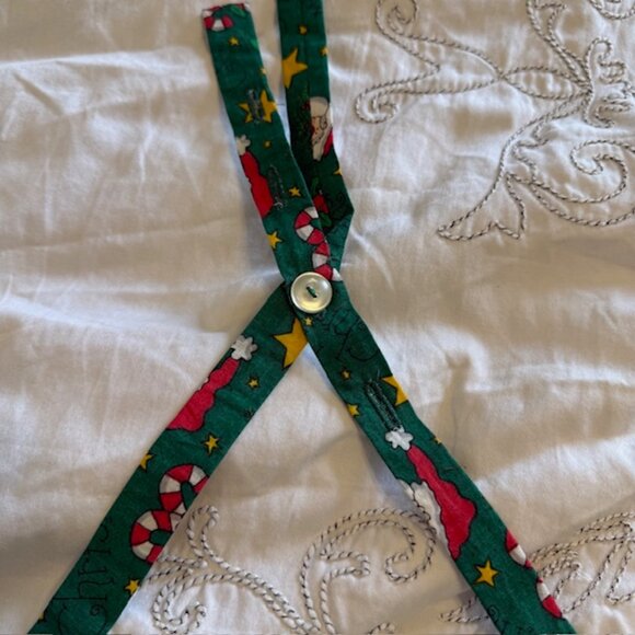 APRON CHRISTMAS  THEME, 2 pockets, long ties that wrap around, cotton Snowman - Picture 5 of 8